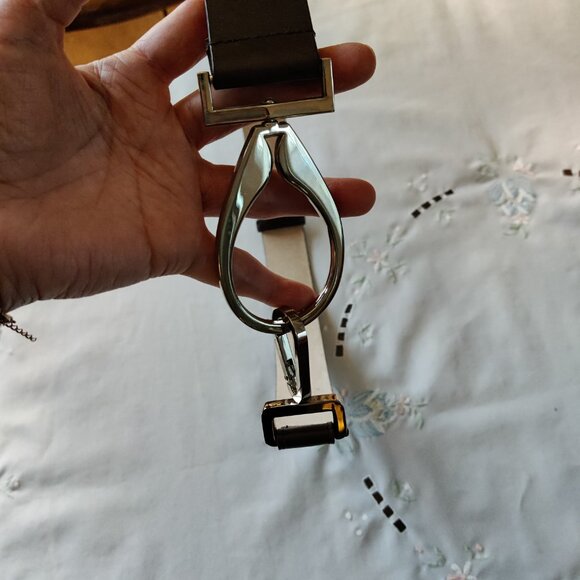 Ellen Tracy BROWN Genuine Leather Belt *Self Adjustable Length* - Picture 4 of 10